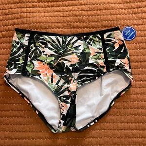 NWT Swimsuits For All Women's Everglade High Waist Swim Bottoms Size 14